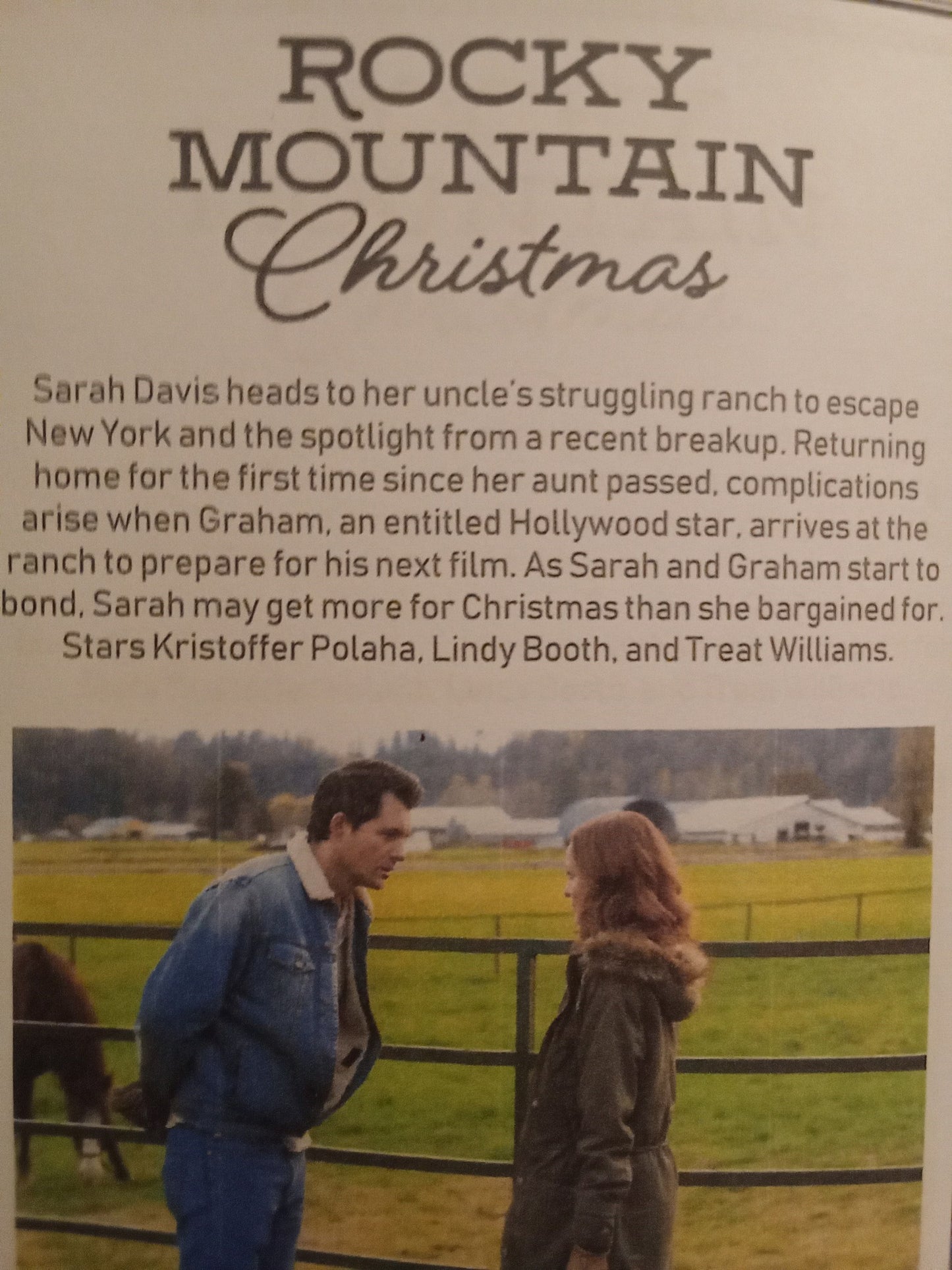 Rocky Mountain Christmas (2017) DVD with Kristoffer Polaha in a DVD CASE with COVER ART **SALE**