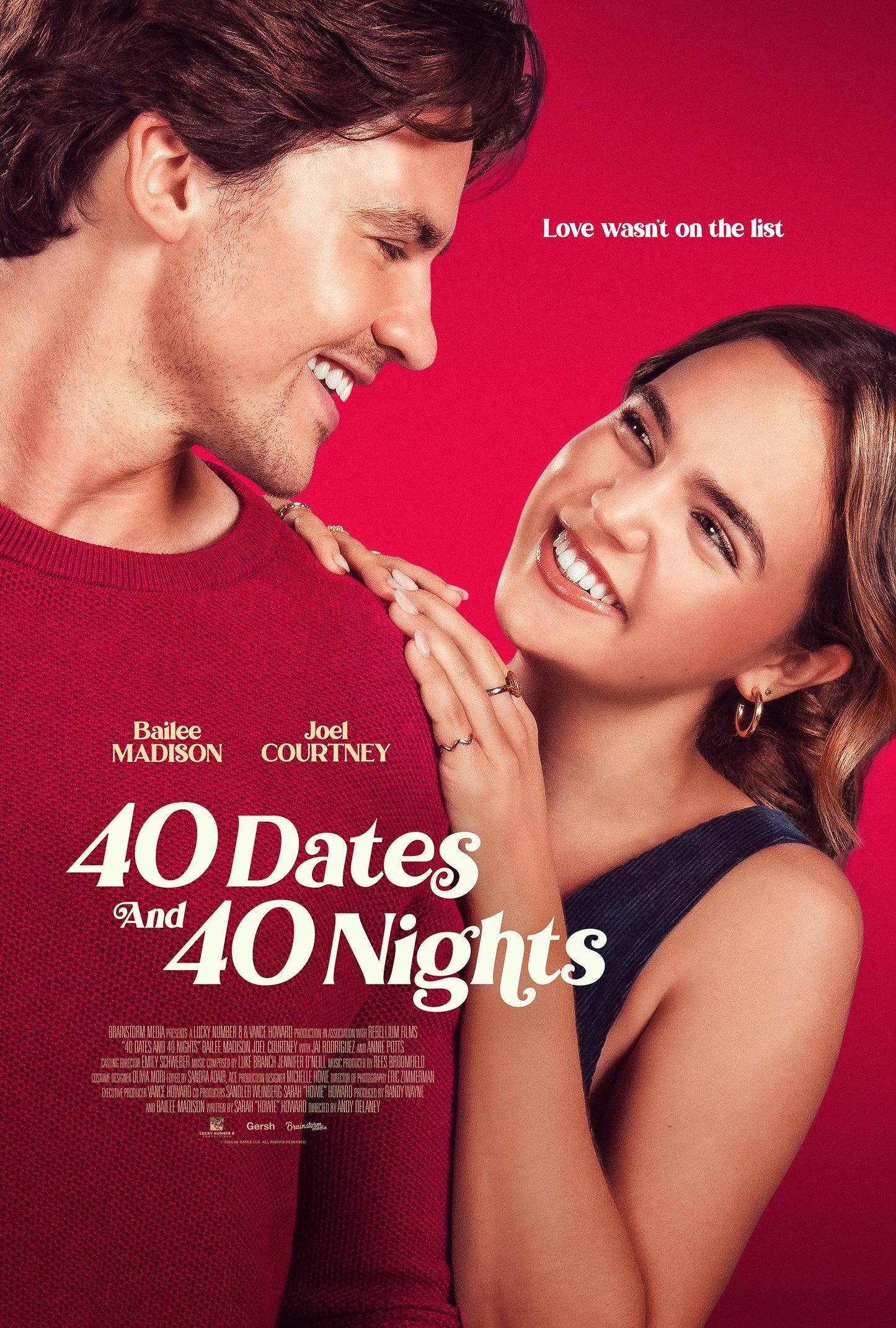 40 Dates and 40 Nights (2026) DVD with Bailee Madison in a DVD CASE with COVER ART