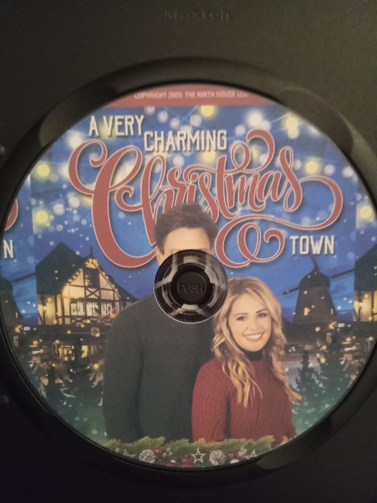 A Very Charming Christmas Town (2020) DVD with Natalie Hall in a DVD Case with cover art