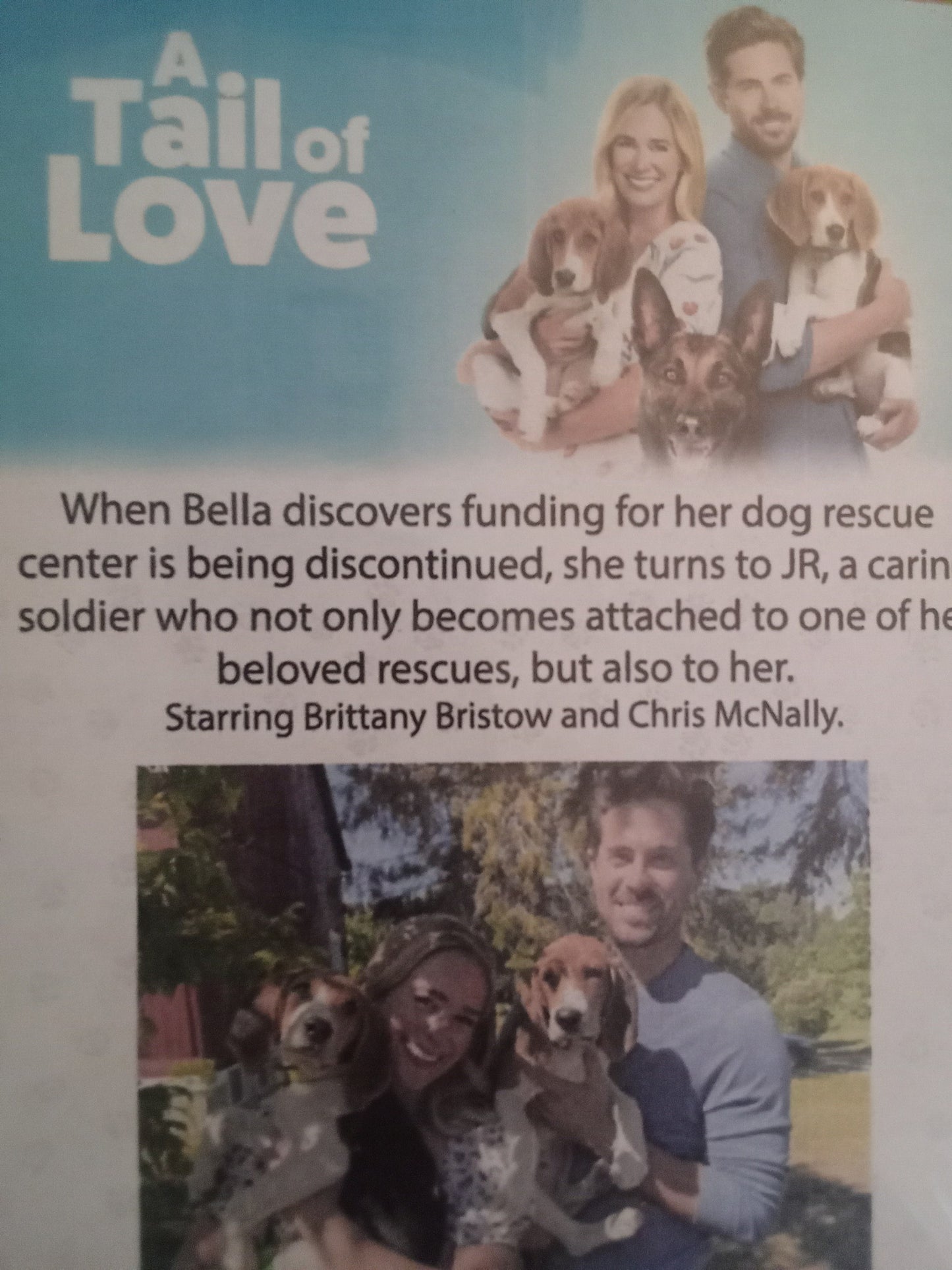 A Tail of Love (2022) DVD with Brittany Bristow & Chris McNally in a DVD case with cover art