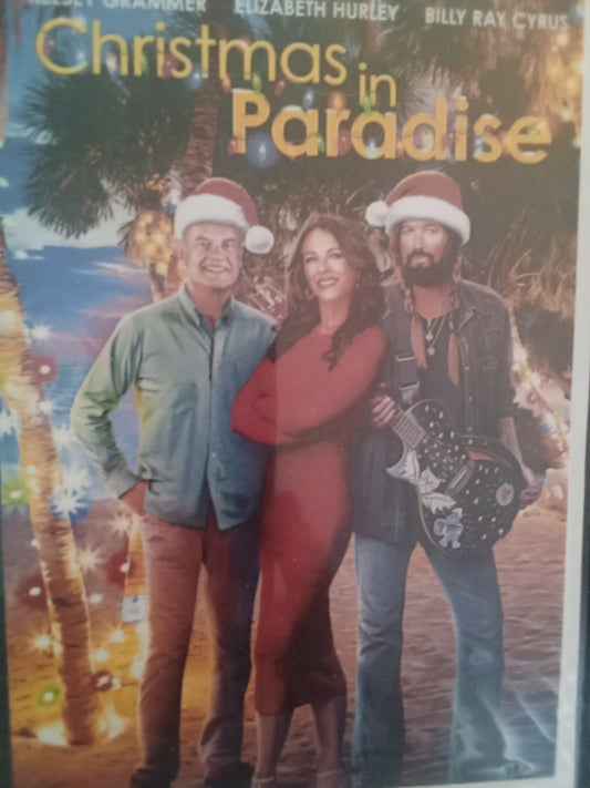 Christmas in Paradise (2022) DVD with Elizabeth Hurley, Kelsey Grammer & Billy Ray Cyrus in a DVD CASE with COVER ART $14.25
