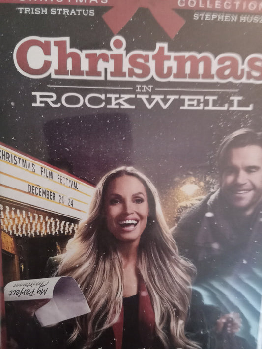 Christmas in Rockwell (2022) DVD with Trish Stratus & Stephen Huszar in a DVD Case with cover art