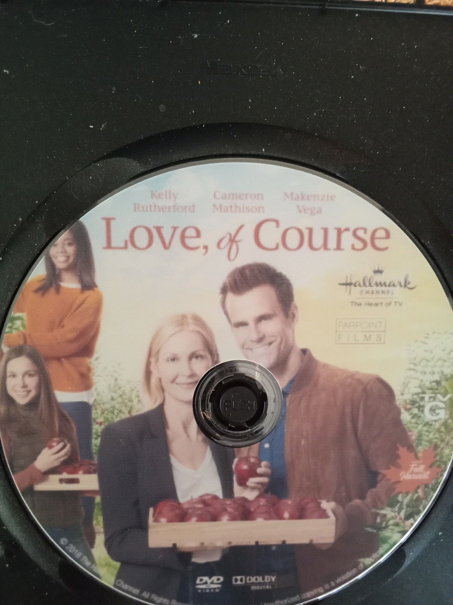 Love, of Course (2018) DVD with Kelly Rutherford & Cameron Mathison in a DVD Case with the cover art