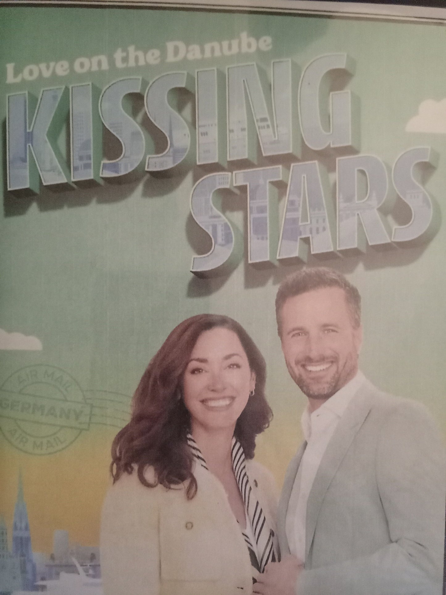 Love on the Danube: Kissing Stars (2024) DVD with Sarah Lancaster in a DVD case with cover art