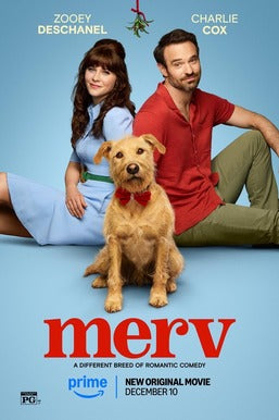 MERV (2025) DVD with Zooey Deschanel & Charlie Cox in a DVD Case                                                                                                                                      MERV (2025) DVD with Zooey Desch