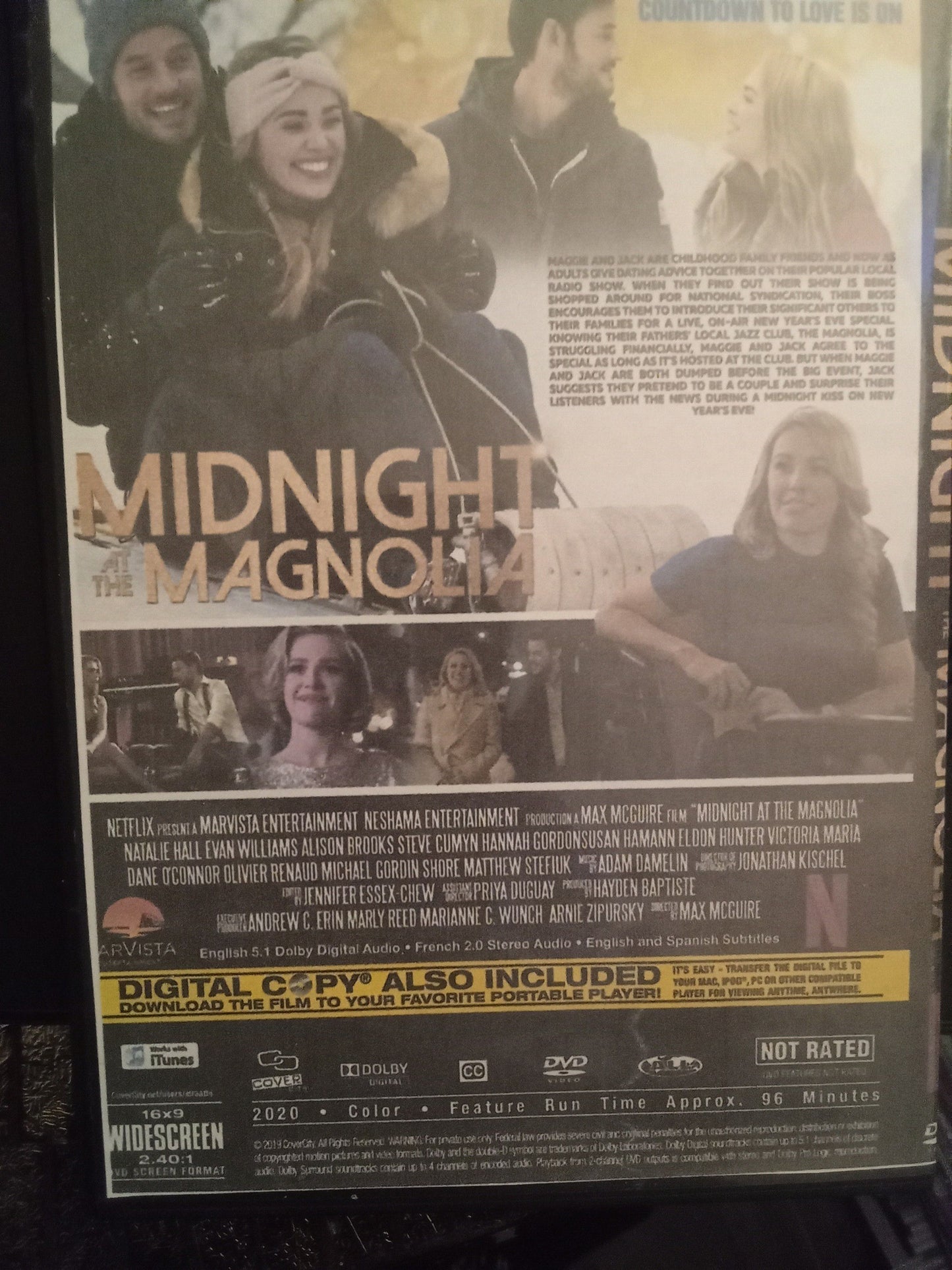 Midnight at the Magnolia (2020) DVD with Natalie Hall in a DVD Case with cover art **SALE $14.25