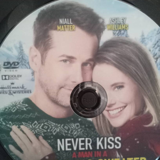 Never Kiss a Man with a Christmas Sweater (2020) DVD with Ashley Williams & Niall Matter **SALE**