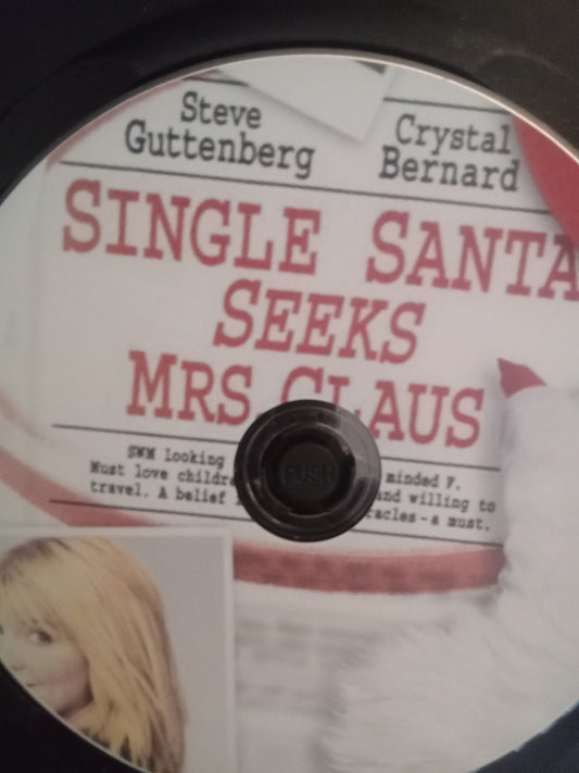 Single Santa Seeks Mrs Claus (2004) DVD with Steve Guttenberg & Crystal Bernard