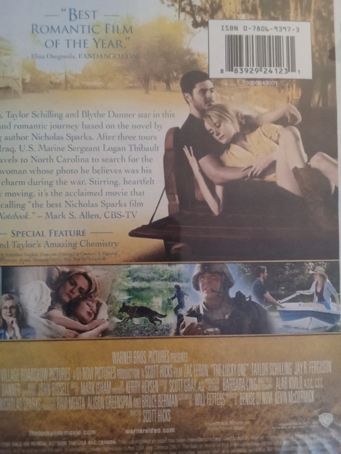 The Lucky One (2012) DVD with Zac Efron in a DVD case with cover art